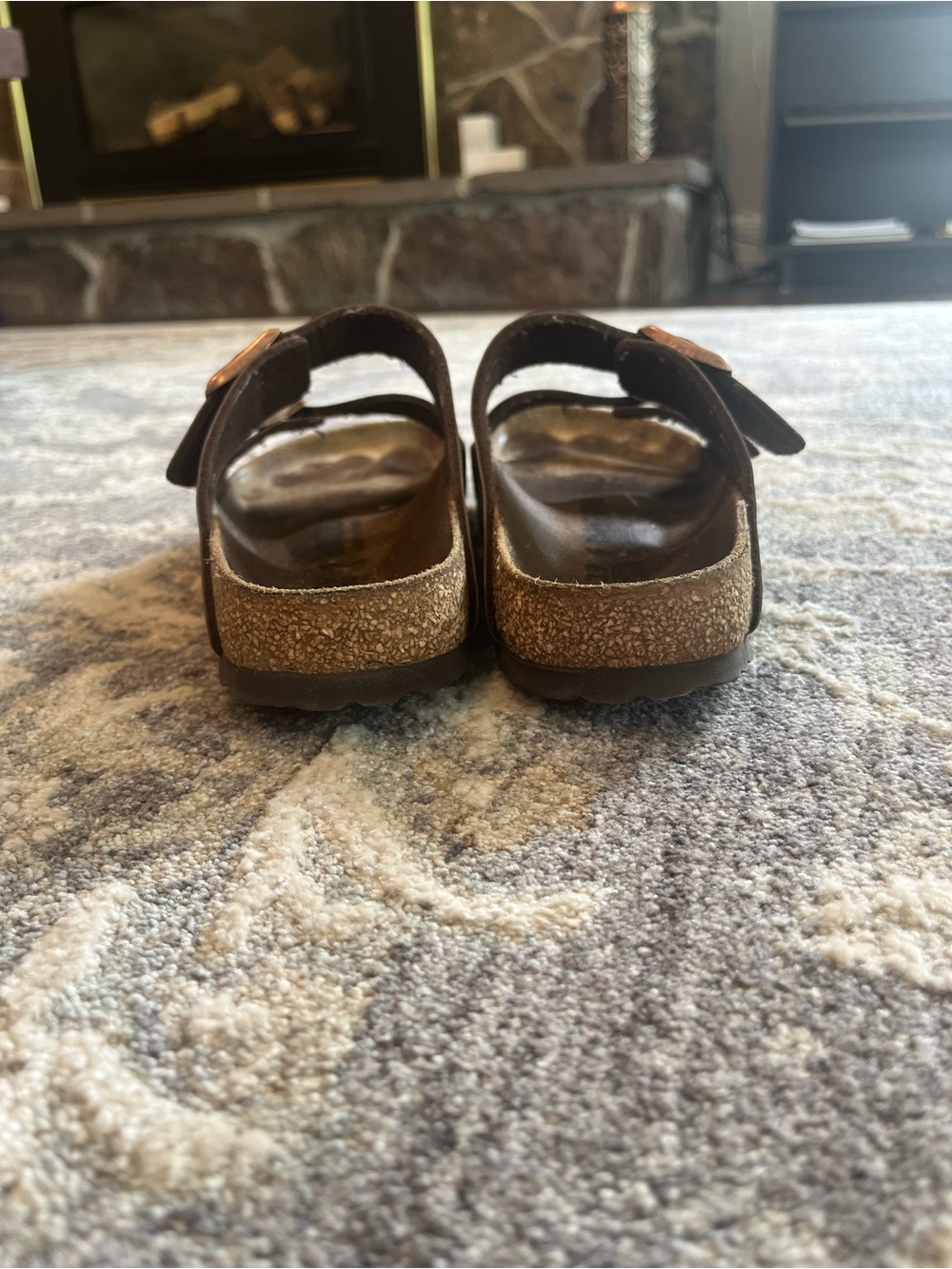 Birkenstock Women's Brown Double Strap Sandals with Copper Buckles 39 - Picture 3 of 8